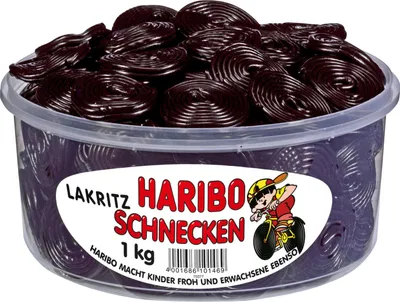 Produktbild von Haribo - Lakritz Schnecken 1kg DOSE