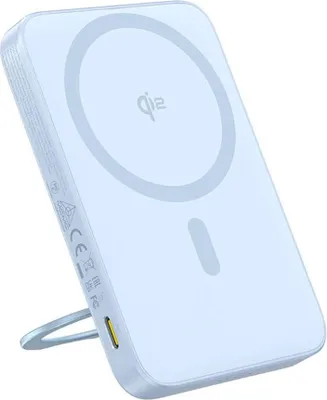 Obrázok produktu pre Baseus – PicoGo – powerbanka, USB-C, Qi2, 20 W, 5000 mAh, otočný stojan, kábel USB-C – modrá