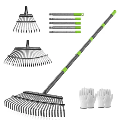 Productafbeelding van Solidchoice - Tuinhark voor Bladeren met 25 + 11 Tanden