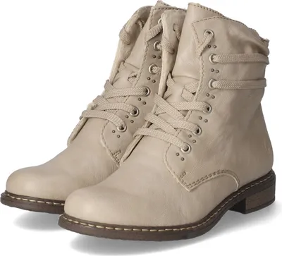 Obrázok produktu pre Rieker dámske členkové topánky so šnurovaním okolo päty 71218, veľkosť:37 EU, farba:Beige