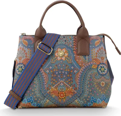 A handbag is shown against a white background.