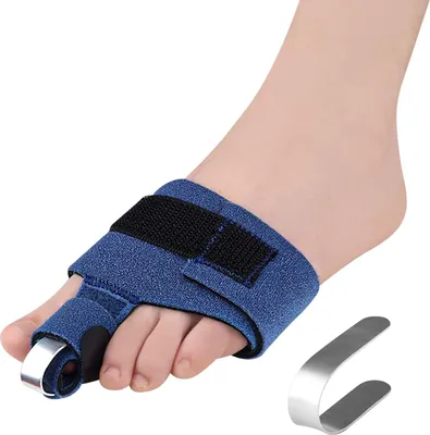 Produktbild von Zehenschienen zum Richten von Hammerzehen, Zehenbandage, Zehenglätter, Zehenriemen für Frauen und Männer, gebrochene Zehen, gekrümmte Zehen, Schmerzen und Unterstützung, 2 Stück