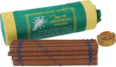 Produktbild von Tibetische Natürliche Räucherstäbchen - Tibetan Lemongras, Grün, 12*4,5*4,5 cm, Räucherstäbchen aus Tibet, Nepal