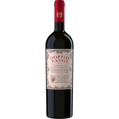 A bottle of red wine on a white background.
