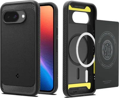 Image de Spigen Rugged Armor MagSafe - Étui pour Google Pixel 9a (Noir mat)
