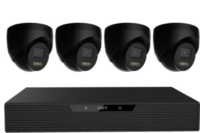 Obrázek produktu pro iGET HOME N85P4 - kamerový NVR PoE set 3K rozlišení, 8CH NVR + 4x kamera se zvukem, IR a LED