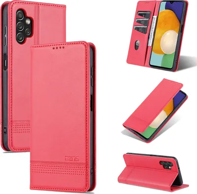 Produktbild von Galaxy A13 4G Leder Hülle, Klapphüllen Brieftasche Magnetverschluss Ständer Schutzhülle für Samsung Galaxy A13 4G Rosa