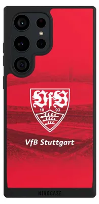 Produktbild von NIVOCASE Handyhülle für Samsung Galaxy S23 Ultra  Hülle NIVOpure Case Schwarz Offizielles Lizenzprodukt Stadion VfB Stuttgart