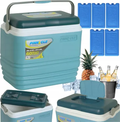 Produktbild von PINNACLE TPX7006 25L Tragbare Kühlbox mit Griff + 5 Kühlakkus