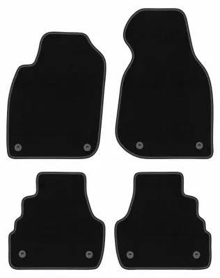 Image de Tapis de sol en moquette pour Audi A6 C5 FL 2001-2004 (berline/break) – jeu 4 pièces, noirs, sur mesure – Wielganizator BASIC