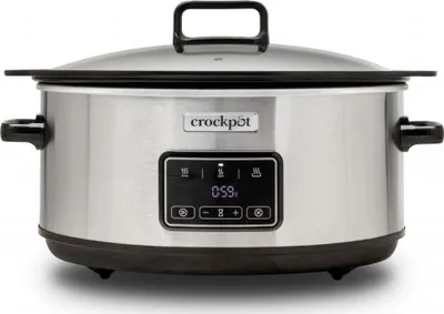 A CrockPot slow cooker is shown against a white background.