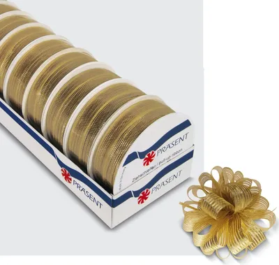 Produktbild von PRÄSENT Ziehschleife Astoria 25 mm x 3 m Geschenkband Dekoration Schleifenband
