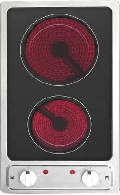 Produktbild von Respekta KM 9120 EN Elektro-Kochfeld, Glaskeramik, 28,8 cm Breite, Edelstahlrahmen, 2 Kochstellen