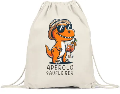 Produktbild von Aperolo Saufus Rex Turnbeutel Lustig T-REX Aperol Sommer Cocktail