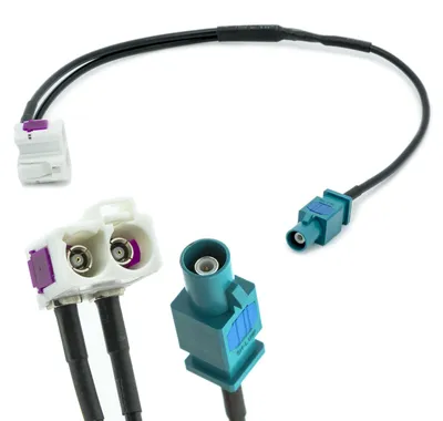 Antennen Adapter FAKRA Doppel Buchse auf Stecker Radio für VW Audi Seat Skoda – Produktansicht