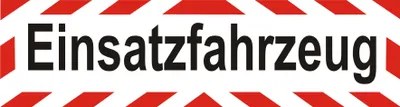 Produktbild von INDIGOS UG - Magnetschild Einsatzfahrzeug- 45 x 12 cm - Magnetfolie für Auto / LKW / Truck / Baustelle / Firma