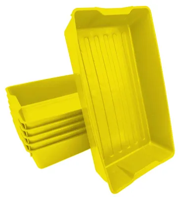 Zdjęcie produktu dla 1–6 szt. Profesjonalna skrzynka ogrodnicza – donica, skrzynka do pikowania, 58 x 32 x 11 cm, skrzynka na kwiaty, skrzynka do uprawy, prostokątna skrzynka na nasiona – solidna, odporna na warunki atmosferyczne, mrozoodporna