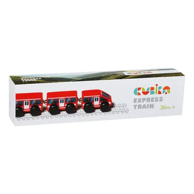 Immagine prodotto di Cubika ferrovia in legno magnetica - rosso