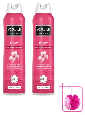 Immagine prodotto di 2 deodoranti spray profumati per donna Vogue - 150 ml - confezione risparmio - 2 pezzi