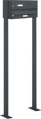 Produktbild von 1er Standbriefkasten Freistehend mit Klingel Sprechgitter RAL 7016 Anthrazit