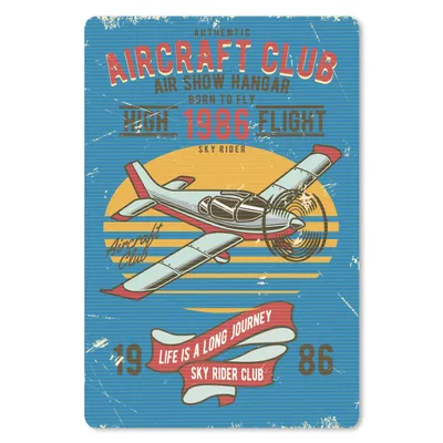 Produktbild von MuchoWow® Mauspad Mousepad Mancave - Flugzeug - Vintage - Zitate 18x27 cm - Mousepads - Maus Mat - Pad - Mausunterlage