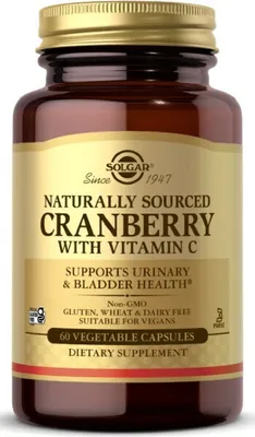 Produktbild von Natürliche Cranberry mit Vitamin C 60 pflanzliche Kapseln Solgar