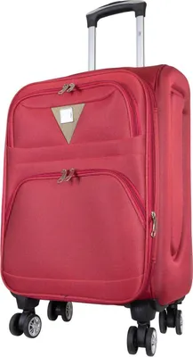 Produktbild von Nylon Reisekoffer Trolley Menorca Rot Gr. M mit 4 Rollen und Dehnfalte