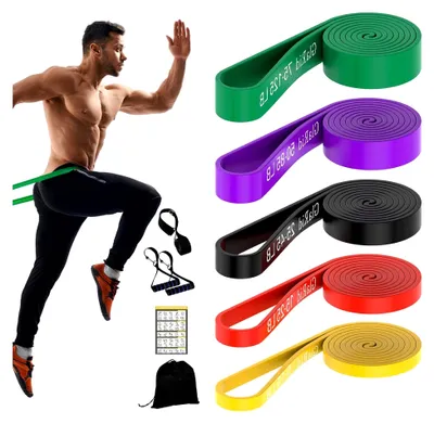 Produktbild von Fitnessbänder Widerstandsbänder, Resistance Bands Widerstandsband Set mit Türanker Griffen, Fitnessband für Stretching, Yoga, Training