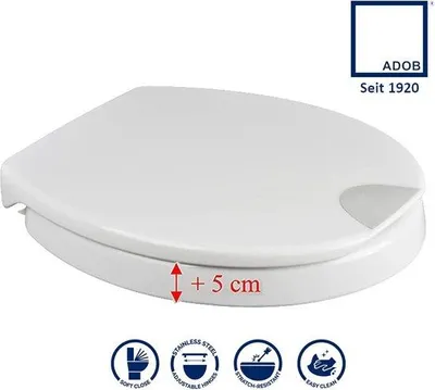 Produktbild von Famanu WC-Sitz mit Softclose - Duroplast, 5 cm Sitzhöhe