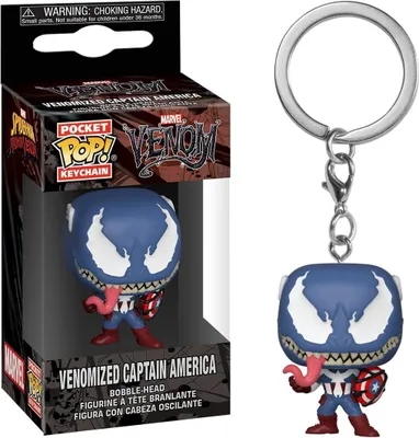 Produktbild von Marvel Venom - Venomized Captain America  - Schlüsselanhänger Funko Pocket POP! Keychain