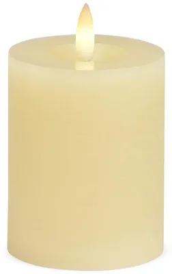 Immagine prodotto di Candela a LED tremolante in cera, 7x9 cm, bianco crema