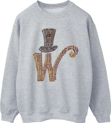 Produktbild von Willy Wonka - "W Logo Hat" Sweatshirt für Damen BI42462 (M) (Grau)