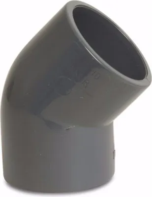 Produktbild von PVC-U Knie 45° - 90 mm, Klebemuffe