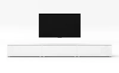 Produktbild von AX LIVING TV Bank weiß Loriano weißes TV Board 3x100 cm Matt/Hochglanz