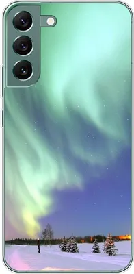Produktbild von König Design Hülle kompatibel mit Samsung Galaxy S22 Plus 5G Kunststoff Soft Handyhülle - Handy Case Polarlichter