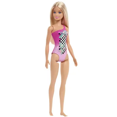 Produktbild von Barbie Beach Puppe im Badeanzug, Modepuppe, Weiblich, 3 Jahr(e), Mädchen, 292,1 mm, Beige, Pink