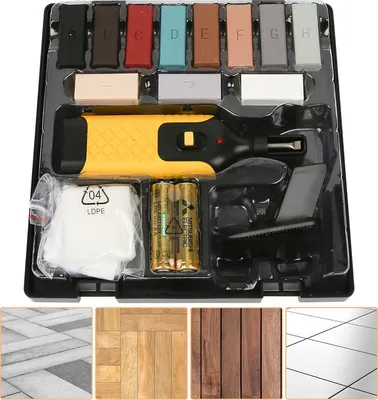 Produktbild von Jopassy Fliesen Reparatur Set Macken Mit kabellosen Wachsschmelzer 17-teiliges Set 11 Wachsfarben