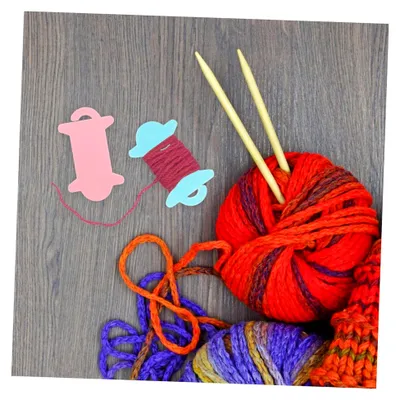 Produktbild von 50 Stück Buntes Garnwickelbrett aus Langlebigem Kunststoff