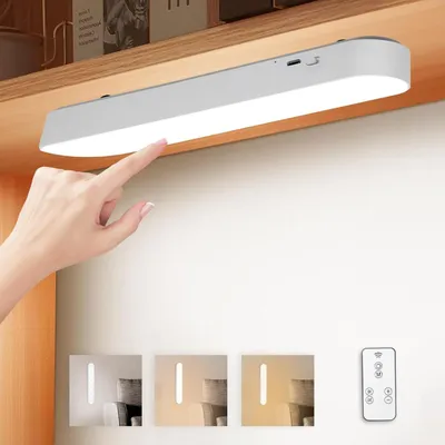 Obrázok produktu pre Osvetlenie pod kuchynskú linku – Bezdrôtová lampa – Osvetlenie pracovnej plochy – Nastaviteľná farba svetla – 26 cm – Biela