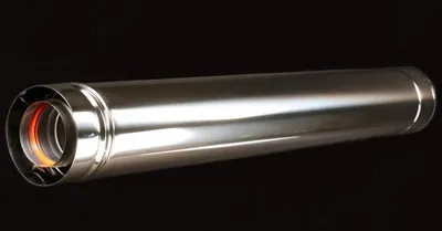 Produktbild von Kaminrohr DN 80/125 L=500 Luft-Abgas mit Dichtung für Brennwert- und Turbokessel