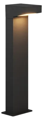 Obrázok produktu pre Asymetrické LED stĺpové svietidlo pre vonkajšie použitie, čierny hliníkový rám, 13 W, 3000 K, výška 50 cm, ideálne pre chodníky a záhrady