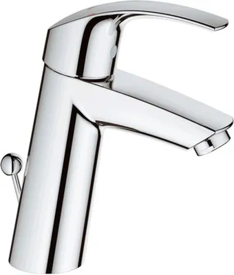 Produktbild von Grohe Eurosmart Einhand-Waschtischbatterie mittelhoch versenkbare Kette chrom - 23322001