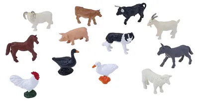Image de Mojo Farmland Mini Farm Animals Play Set, 12dlg.  - 380053