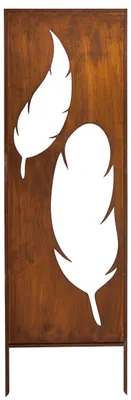 Produktbild von Sichtschutz Metall - 160 cm x 50 cm - Edelrost - Rostoptik Sichtschutz für Garten - Sichtschutzelement - Sichtschutzwand - Gartendekoration Zaun