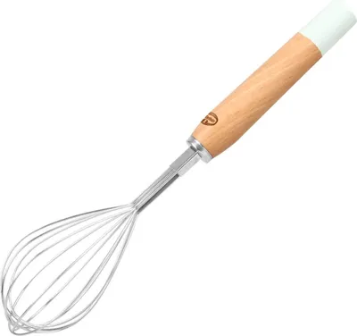 Immagine prodotto di Frullino Dr. Oetker con manico in legno, frullino a palloncino in acciaio inox, frullino di alta qualità della linea "Modern Baking - Retro Design" (colore: colorato)
