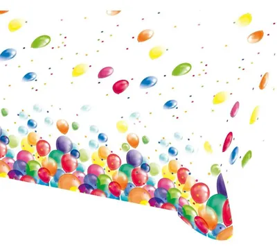 Zdjęcie produktu dla Obrus z motywem balonów 120 cm x 180 cm - wielokrotnego użytku
