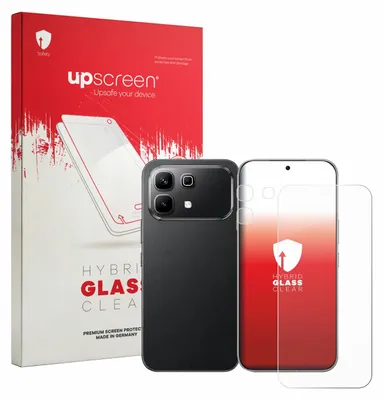 Produktbild von upscreen Schutzglas für Infinix Note 60 (Display+Kamera) Schutzfolie Panzer Folie Glas Display Schutz klar
