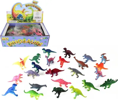 Immagine prodotto di set di 24 dinosauri di circa 5-7 cm - 24 assortiti, plastica