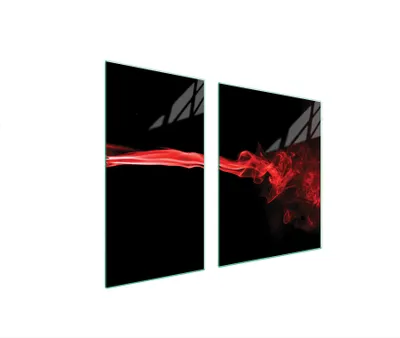 Produktbild von Herdabdeckplatten 2 teilig 90x52 Glaskeramikkochfeld Abdeckung Glas Schneidebrett Rauch Schwarz