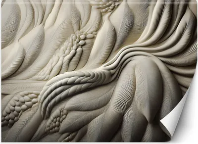 Produktbild von Vlies fototapete Abstrakte 3D-Textur 300x210 cm Feeby Weiß inkl. Kleber einfache Montage
